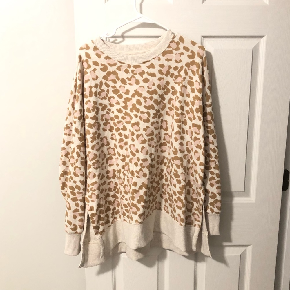 Aerie Oversized Leopard Sweater